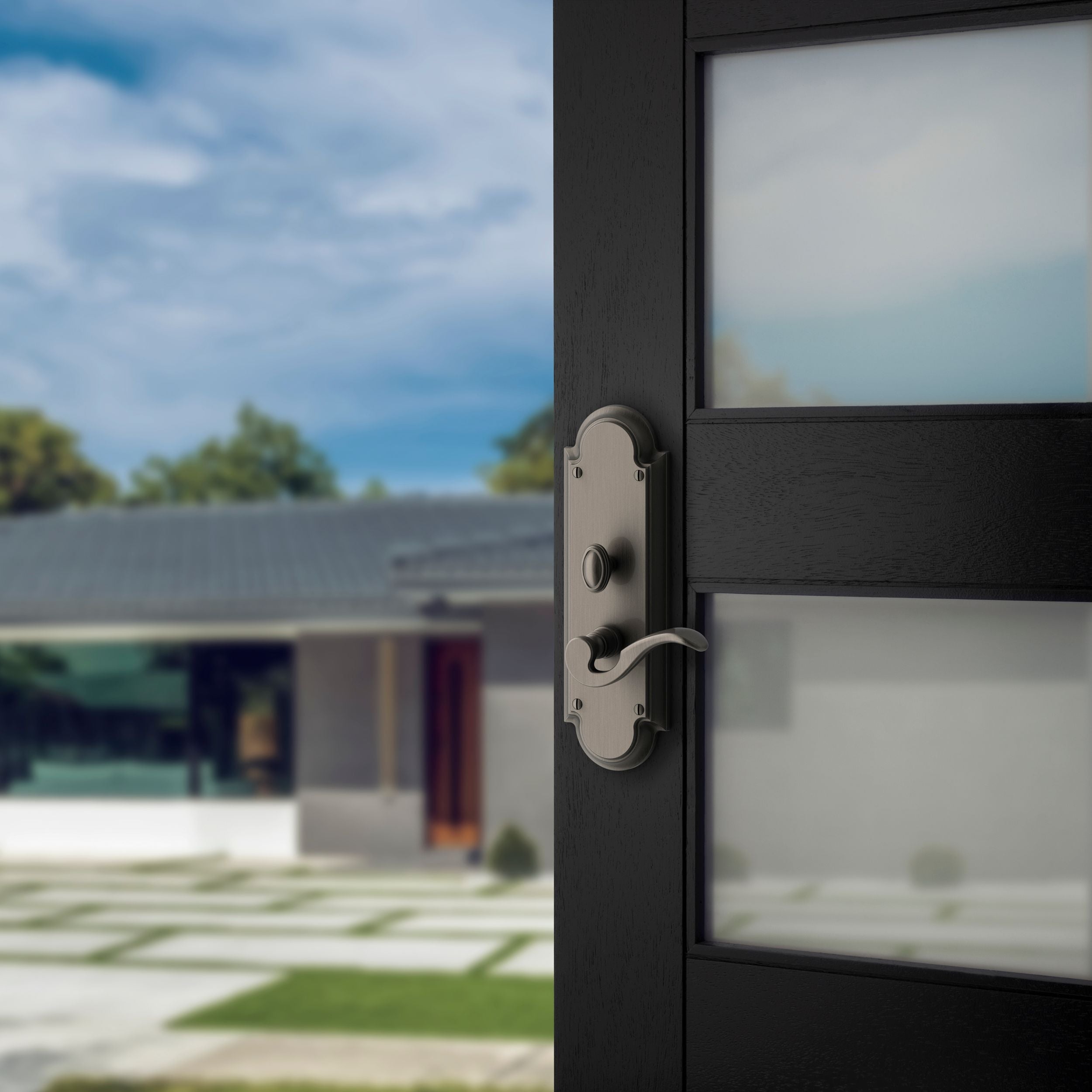 Baldwin - Estate Collection - Mortise Entry Handlesets - Hamilton 6544 Mortise Handleset (Trim ONLY)