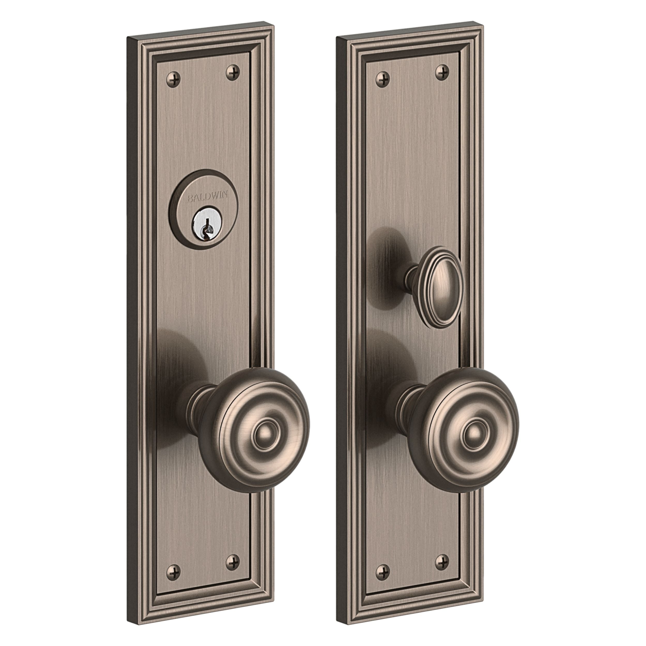Baldwin - Estate Collection - Mortise Entry Handlesets - Nashville Knob Trim 6547 Mortise Handleset (Trim ONLY)