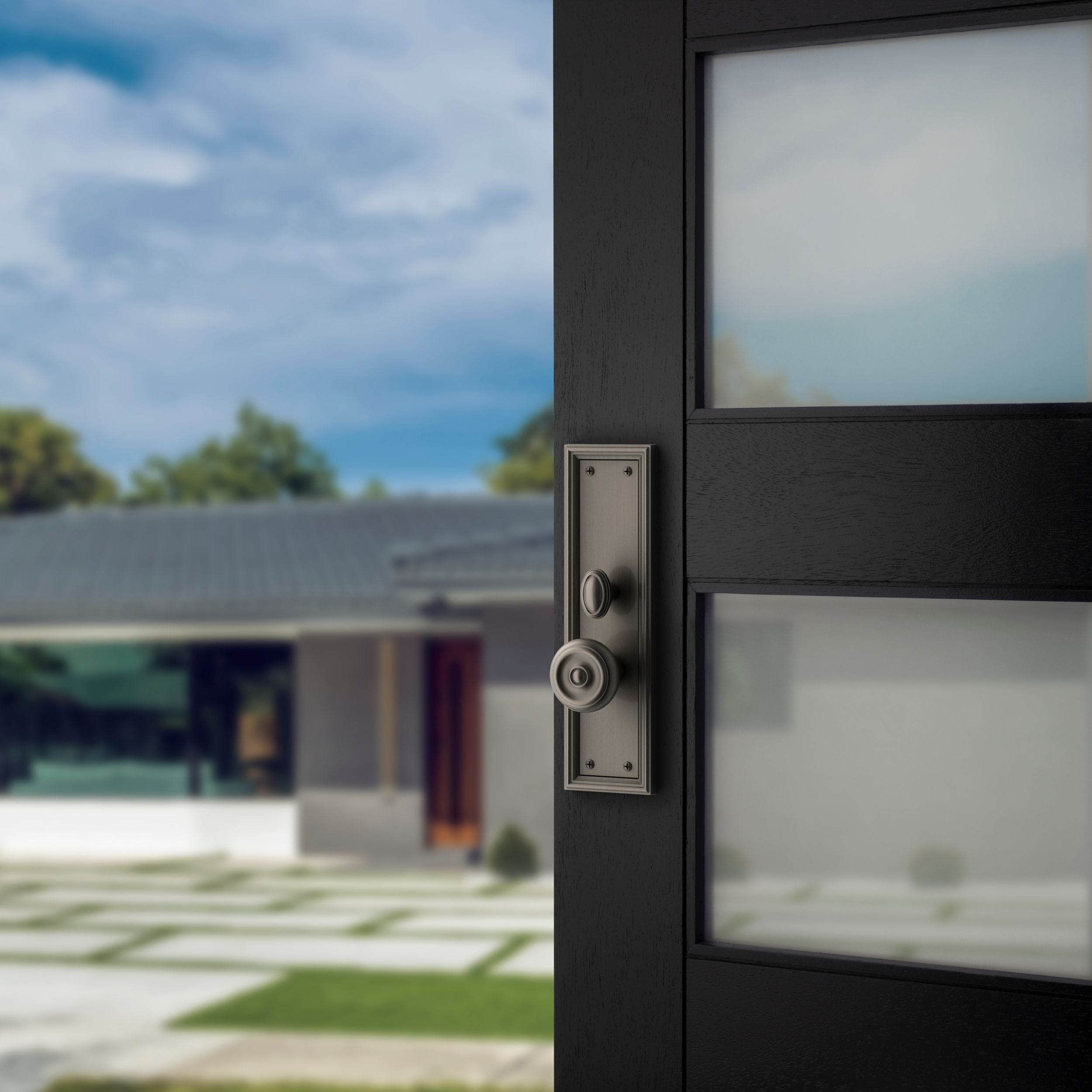 Baldwin - Estate Collection - Mortise Entry Handlesets - Nashville Knob Trim 6547 Mortise Handleset (Trim ONLY)