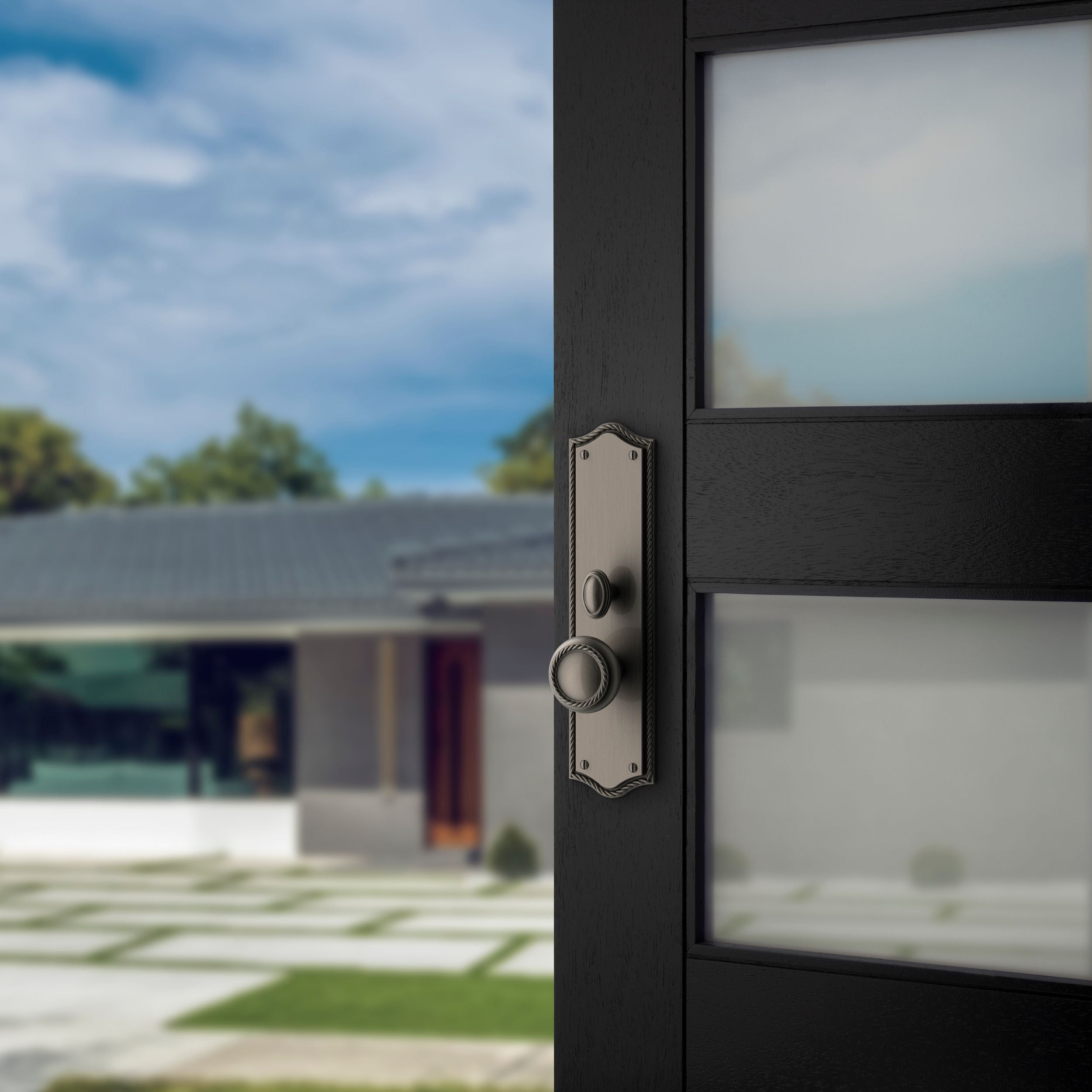 Baldwin - Estate Collection - Mortise Entry Handlesets - Barclay 6554 Mortise Handleset (Trim ONLY)