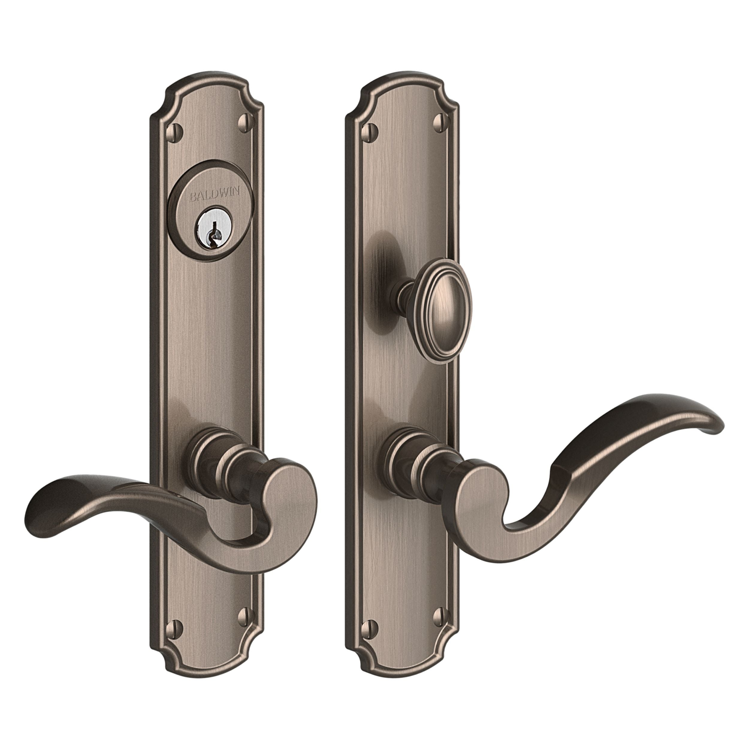 Baldwin - Estate Collection - Mortise Entry Handlesets - Bismark 6942 Mortise Handleset (Trim ONLY)