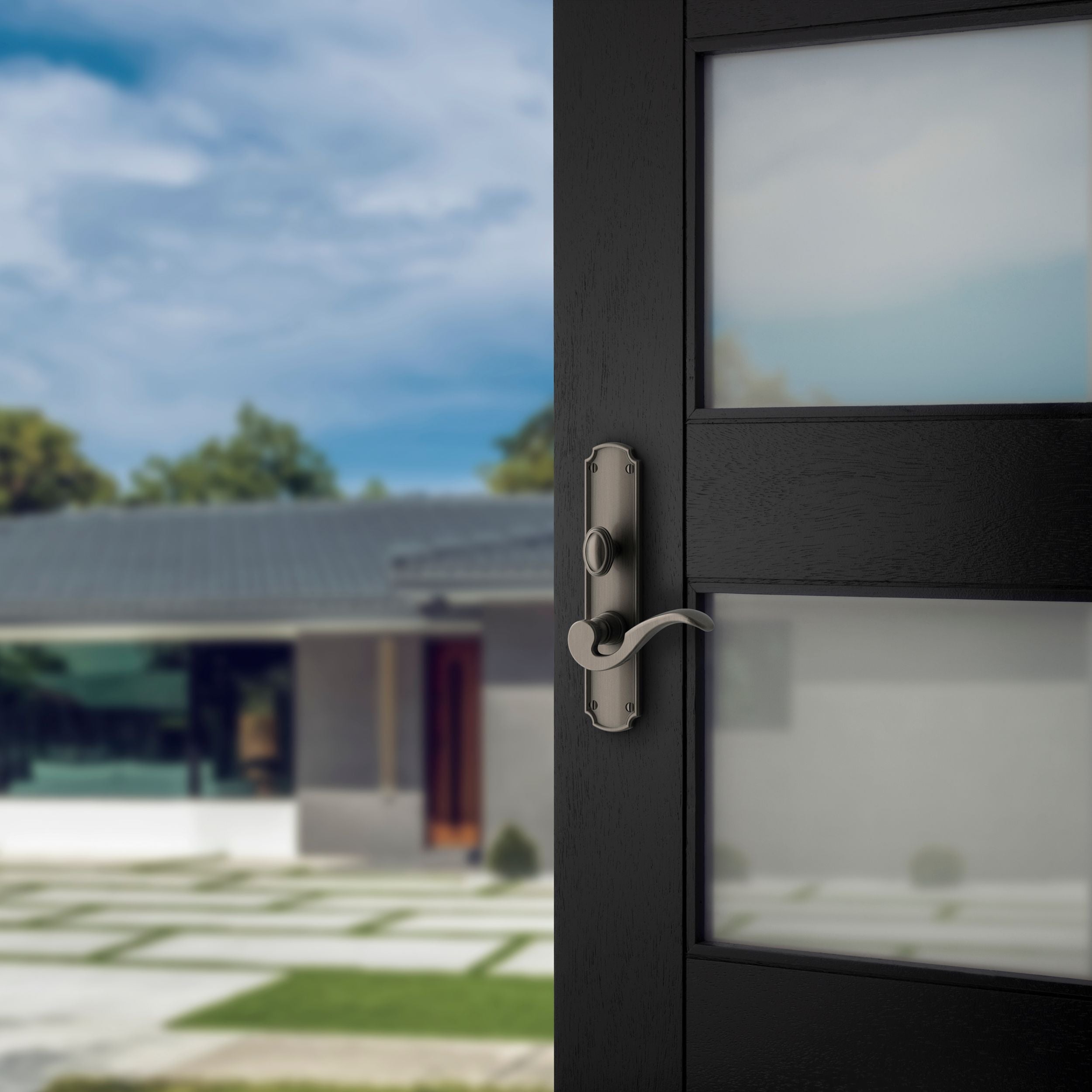 Baldwin - Estate Collection - Mortise Entry Handlesets - Bismark 6942 Mortise Handleset (Trim ONLY)