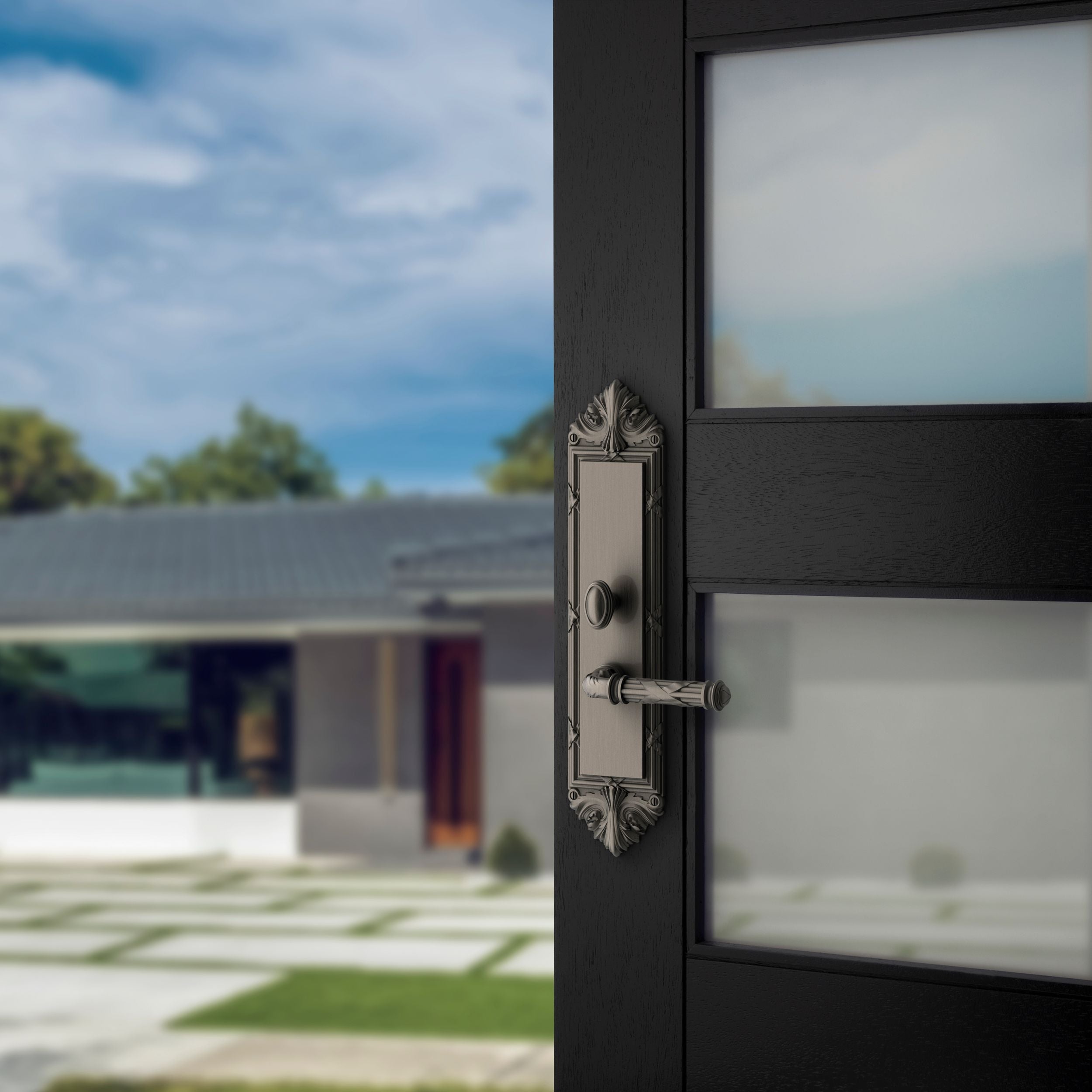 Baldwin - Estate Collection - Mortise Entry Handlesets - Edinburgh 6952 Mortise Handleset (Trim ONLY)