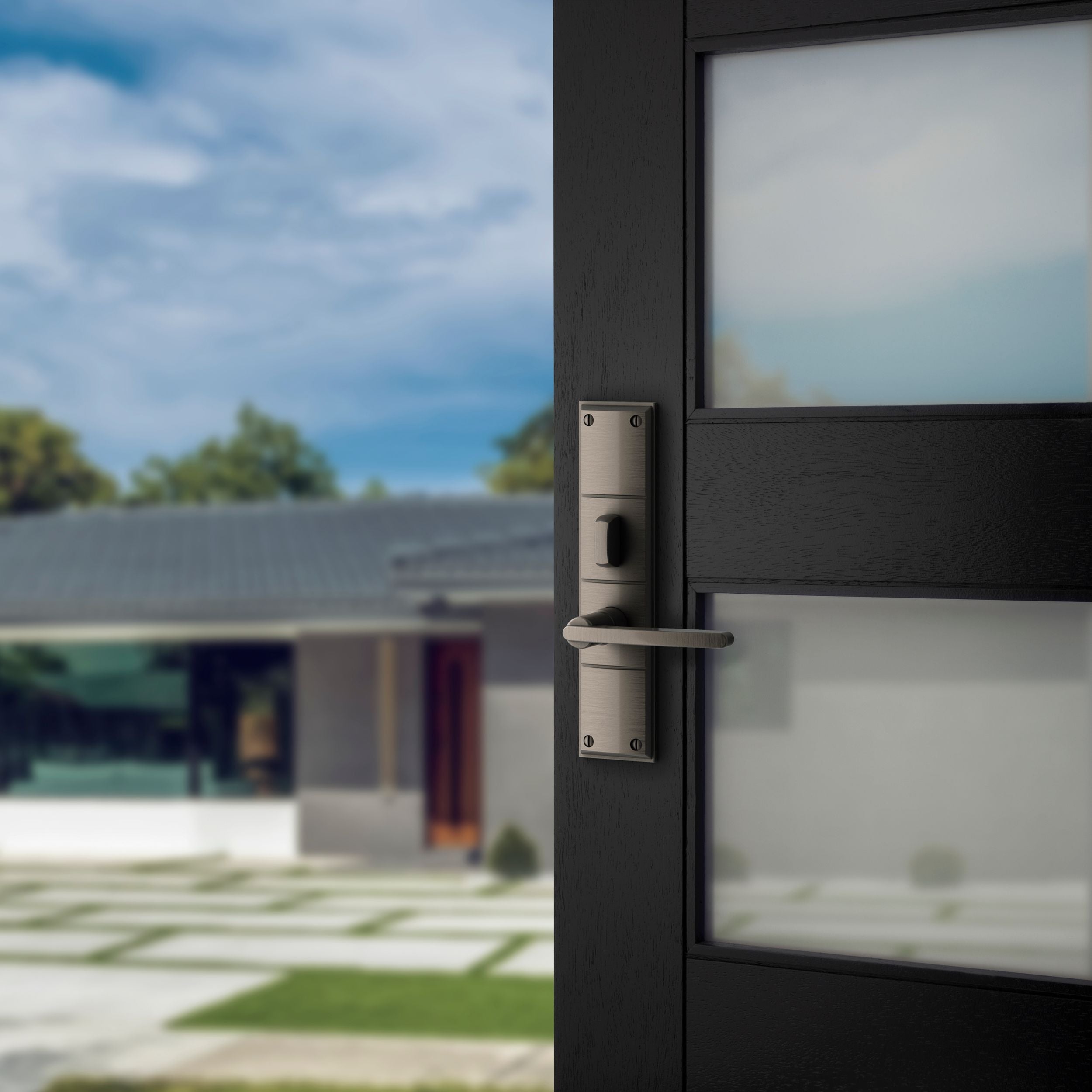 Baldwin - Estate Collection - Mortise Entry Handlesets - Houston 6973 Mortise Handleset (Trim ONLY)