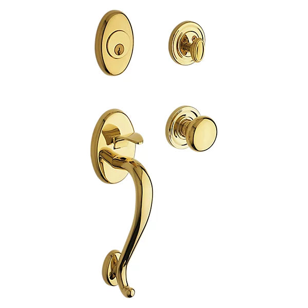 Baldwin - Estate Collection - Tubular Entry Handlesets - Logan Sectional Trim w/ 5015 Classic Knob