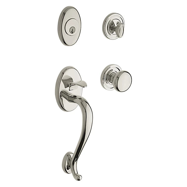 Baldwin - Estate Collection - Tubular Entry Handlesets - Logan Sectional Trim w/ 5015 Classic Knob