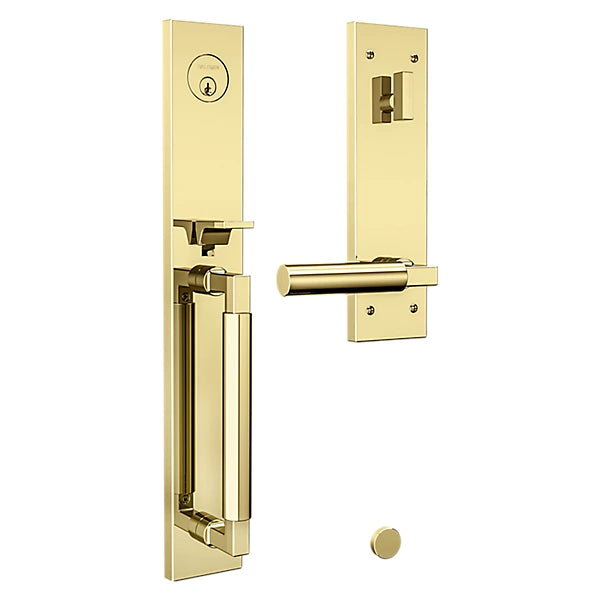 Baldwin - Estate Collection - Tubular Entry Handlesets - Gramercy Full Escutcheon Emergency Egress Handleset w/ L029 Gramercy Lever