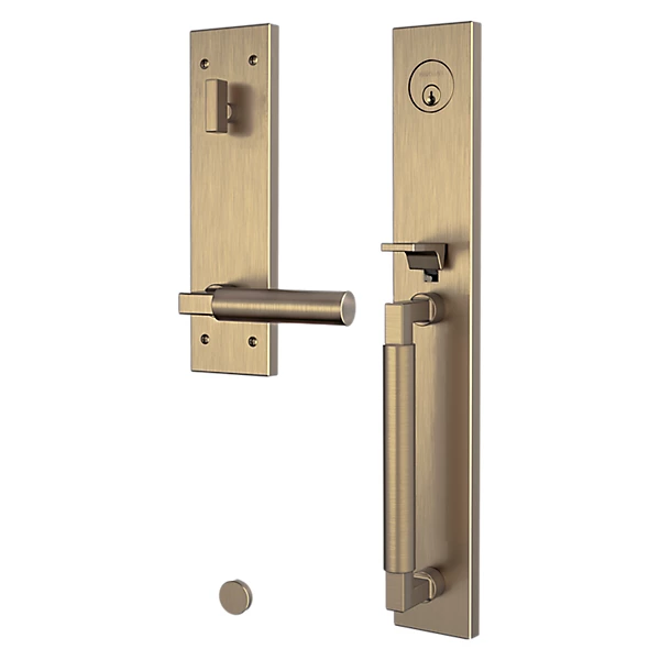 Baldwin - Estate Collection - Tubular Entry Handlesets - Gramercy Full Escutcheon Emergency Egress Handleset w/ L029 Gramercy Lever