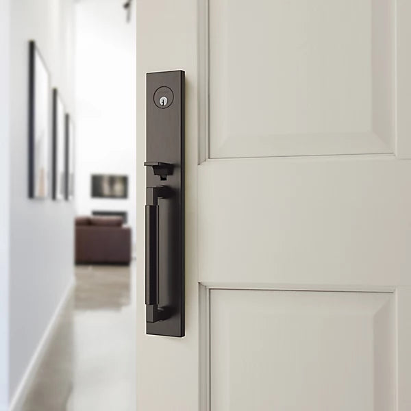 Baldwin - Estate Collection - Tubular Entry Handlesets - Gramercy Full Escutcheon Emergency Egress Handleset w/ L029 Gramercy Lever