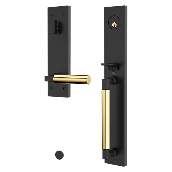 Baldwin - Estate Collection - Tubular Entry Handlesets - Gramercy Full Escutcheon Emergency Egress Handleset w/ L029 Gramercy Lever