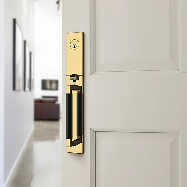 Baldwin - Estate Collection - Tubular Entry Handlesets - Gramercy Full Escutcheon Emergency Egress Handleset w/ L029 Gramercy Lever