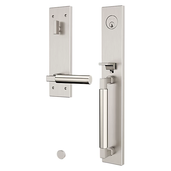 Baldwin - Estate Collection - Tubular Entry Handlesets - Gramercy Full Escutcheon Emergency Egress Handleset w/ L029 Gramercy Lever