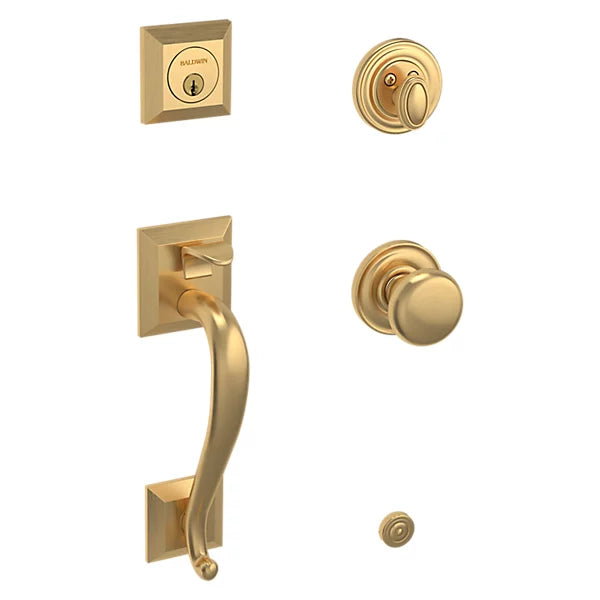 Baldwin - Estate Collection - Tubular Entry Handlesets - Madison Sectional Trim w/ 5015 Classic Knob