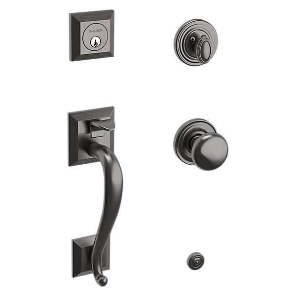 Baldwin - Estate Collection - Tubular Entry Handlesets - Madison Sectional Trim w/ 5015 Classic Knob