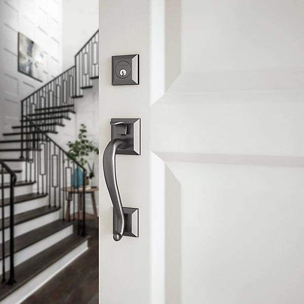 Baldwin - Estate Collection - Tubular Entry Handlesets - Madison Sectional Trim w/ 5015 Classic Knob