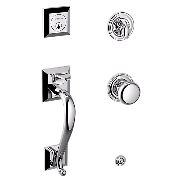 Baldwin - Estate Collection - Tubular Entry Handlesets - Madison Sectional Trim w/ 5015 Classic Knob