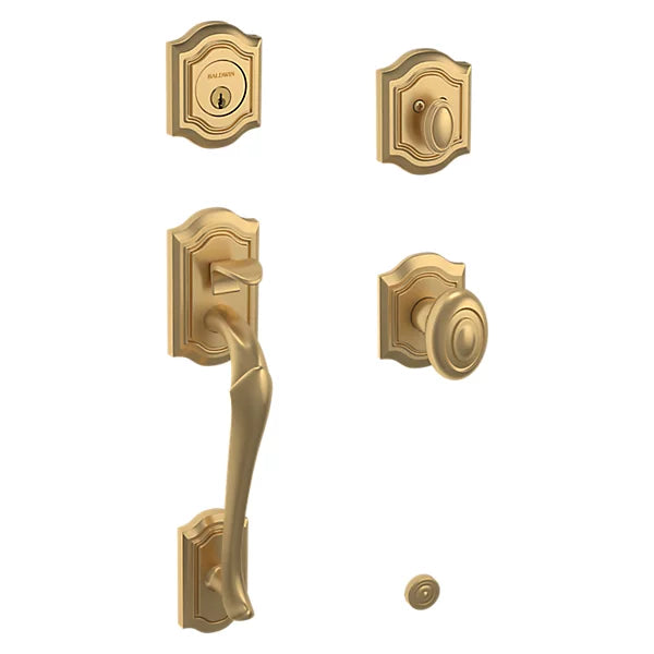 Baldwin - Estate Collection - Tubular Entry Handlesets - Bethpage Sectional Trim w/ 5077 Bethpage Knob