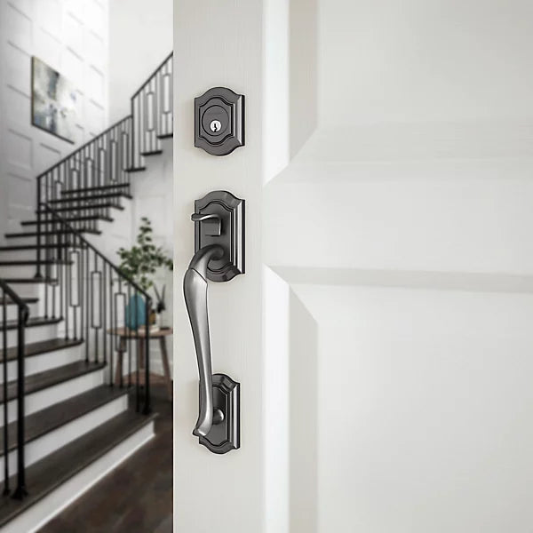 Baldwin - Estate Collection - Tubular Entry Handlesets - Bethpage Sectional Trim w/ 5077 Bethpage Knob