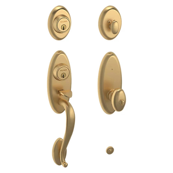 Baldwin - Estate Collection - Tubular Entry Handlesets - Landon Two-Point Lock Handleset w/ 5225 Egg Knob