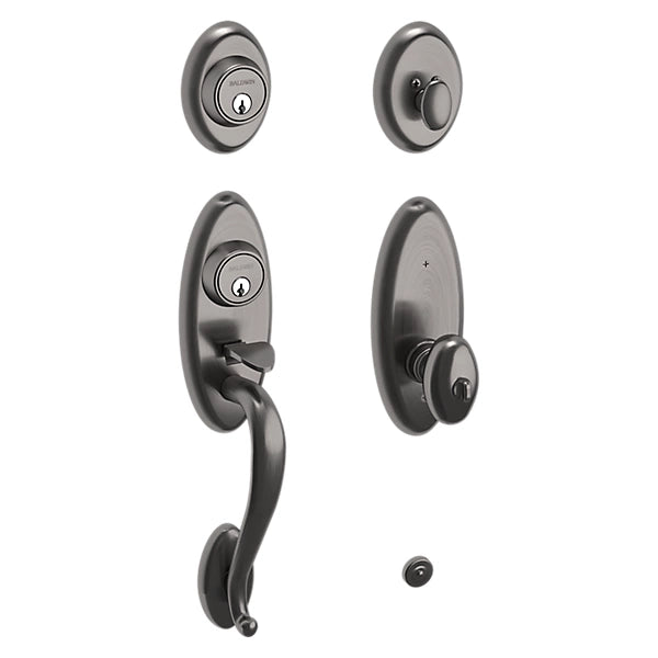 Baldwin - Estate Collection - Tubular Entry Handlesets - Landon Two-Point Lock Handleset w/ 5225 Egg Knob