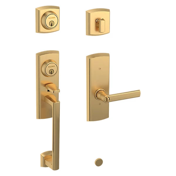 Baldwin - Estate Collection - Tubular Entry Handlesets - Soho Two-Point Lock Handleset w/ 5485V Soho Lever