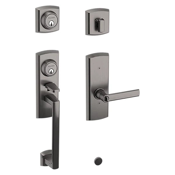 Baldwin - Estate Collection - Tubular Entry Handlesets - Soho Two-Point Lock Handleset w/ 5485V Soho Lever
