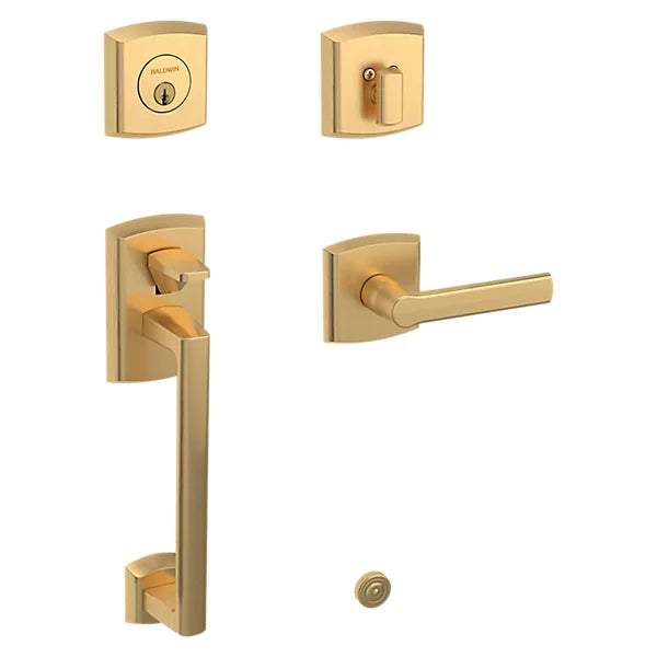 Baldwin - Estate Collection - Tubular Entry Handlesets - Soho Sectional Trim w/ 5485V Soho Lever