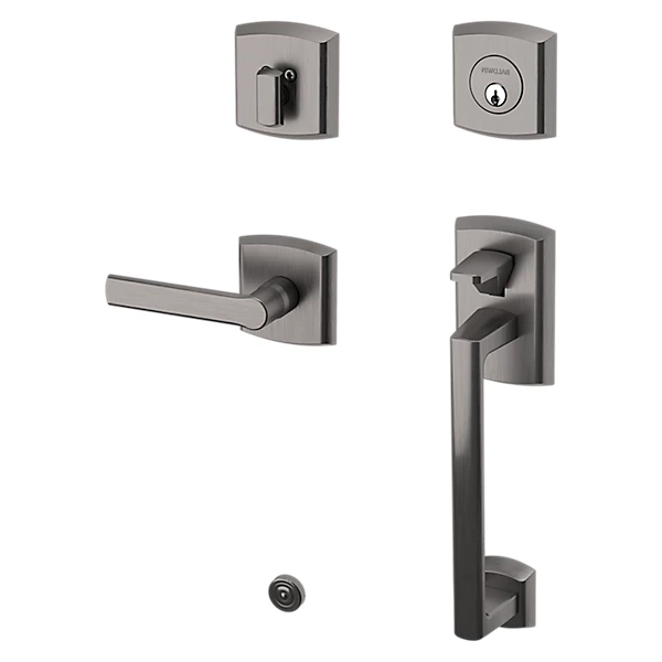 Baldwin - Estate Collection - Tubular Entry Handlesets - Soho Sectional Trim w/ 5485V Soho Lever