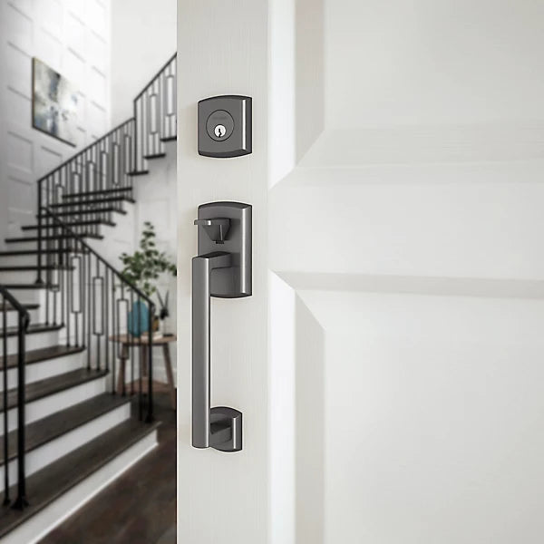 Baldwin - Estate Collection - Tubular Entry Handlesets - Soho Sectional Trim w/ 5485V Soho Lever