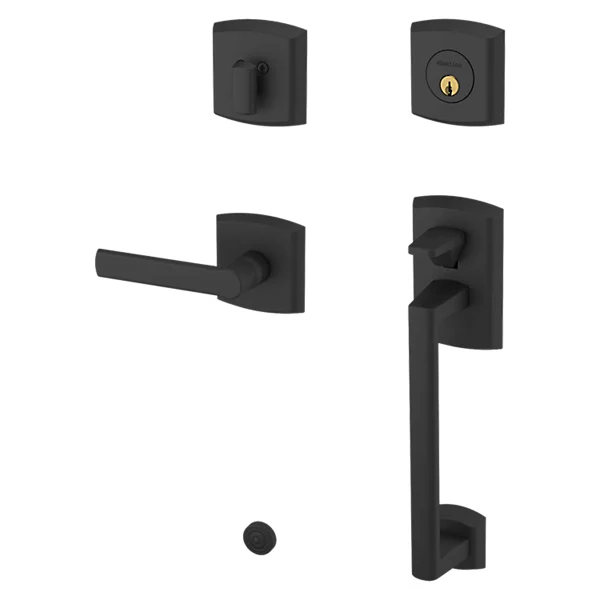 Baldwin - Estate Collection - Tubular Entry Handlesets - Soho Sectional Trim w/ 5485V Soho Lever