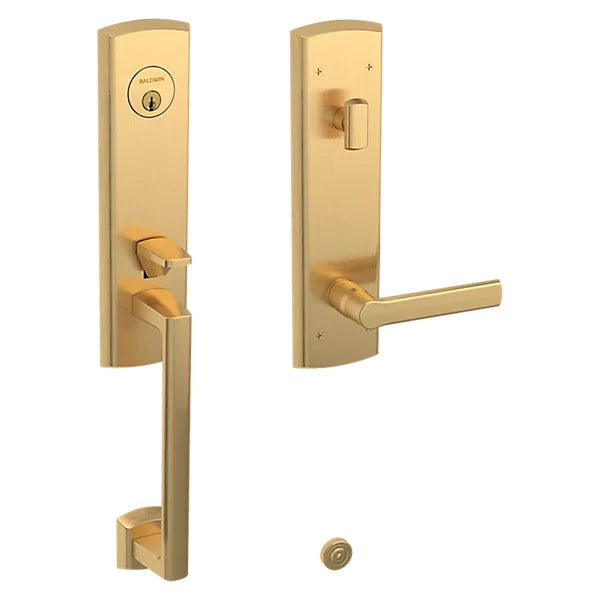 Baldwin - Estate Collection - Tubular Entry Handlesets - Soho 3/4 Escutcheon Emergency Egress Handleset w/ 5485V Soho Lever