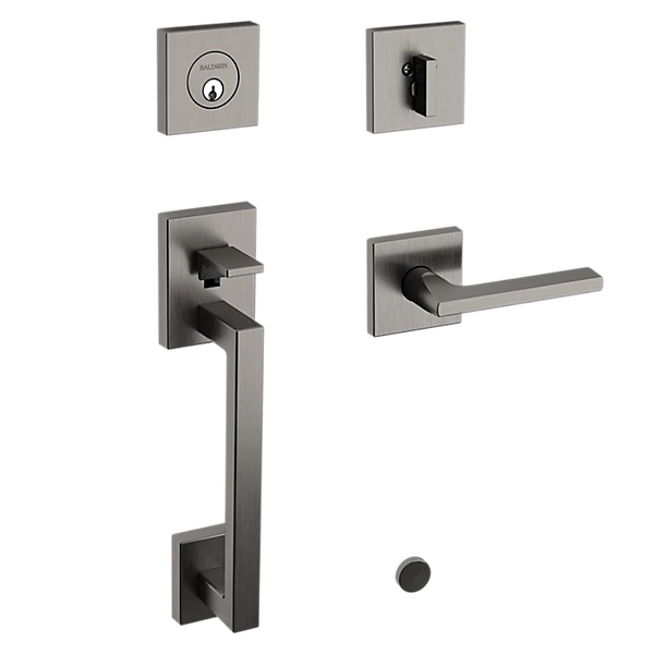 Baldwin - Estate Collection - Tubular Entry Handlesets - Minneapolis Sectional Trim w/ 5162 Minneapolis Lever