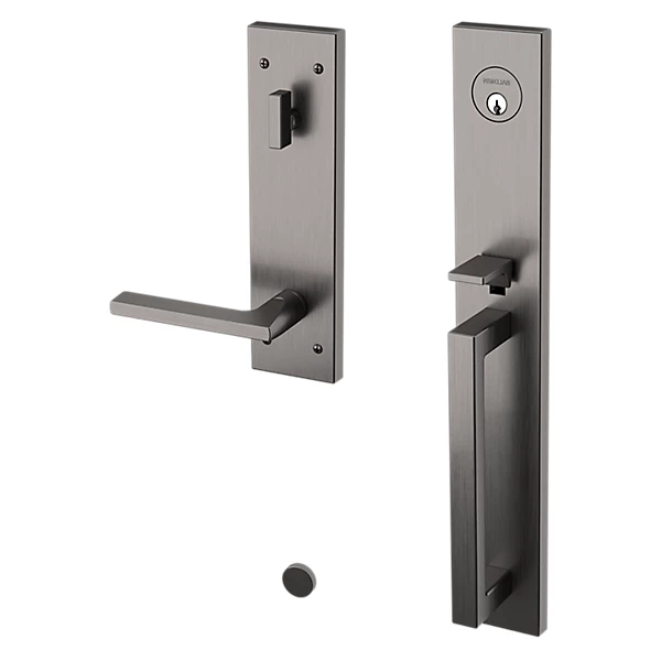 Baldwin - Estate Collection - Tubular Entry Handlesets - Minneapolis Full Escutcheon Emergency Egress Handleset w/ 5162 Minneapolis Lever
