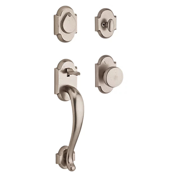 Baldwin - Reserve Collection - Tubular Entry Handlesets - Adirondack Sectional Handleset w/ Rustic Knob & Rose