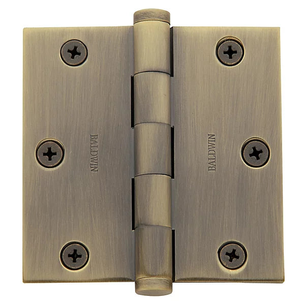 Baldwin - Estate Collection - Hinges - Square Corner Mortise Hinge w/ Non-Removable Pin (Each)