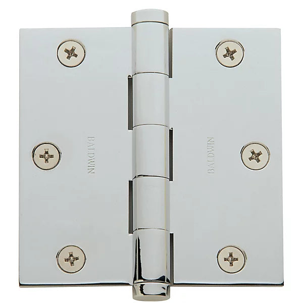 Baldwin - Estate Collection - Hinges - Square Corner Mortise Hinge w/ Non-Removable Pin (Each)