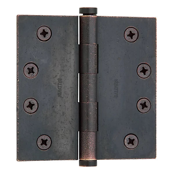 Baldwin - Estate Collection - Hinges - Square Corner Mortise Hinge w/ Non-Removable Pin (Each)