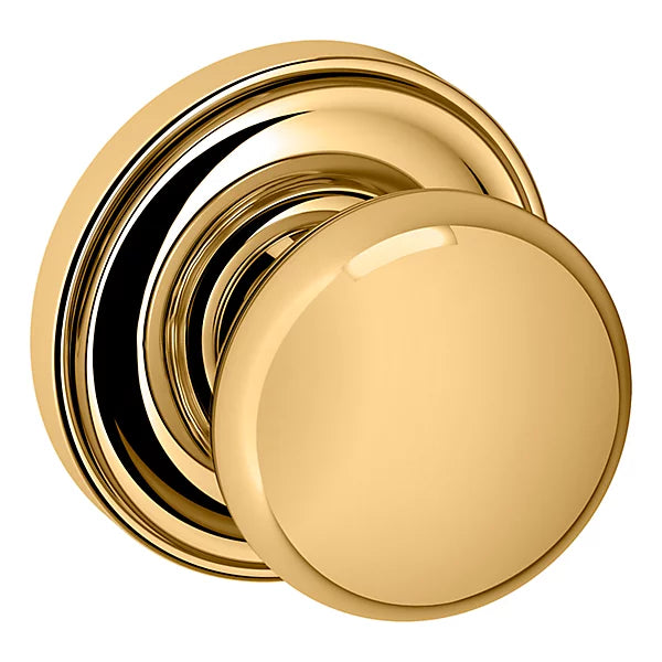 Baldwin - Estate Collection - Knobs & Levers - 5000 (2") Baltimore Door Knob w/ 5048 Rose (Pre-Configured)