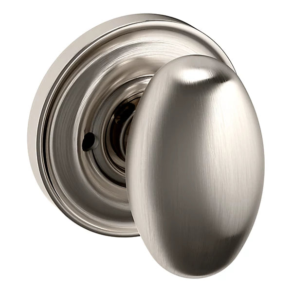Baldwin - Estate Collection - Knobs & Levers - 5025 Egg Door Knob w/ 5048 Rose (Pre-Configured)