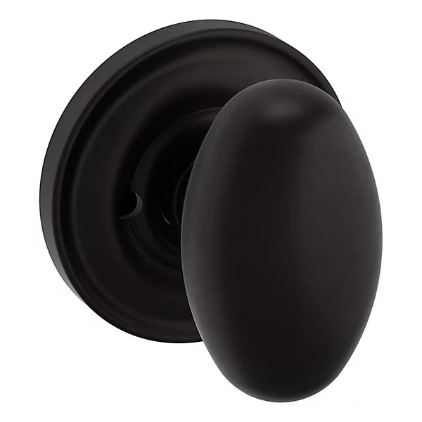 Baldwin - Estate Collection - Knobs & Levers - 5025 Egg Door Knob w/ 5048 Rose (Pre-Configured)