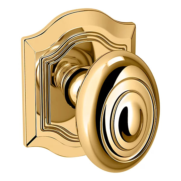 Baldwin - Estate Collection - Knobs & Levers - 5077 Bethpage Door Knob w/ R027 Rose (Pre-Configured)