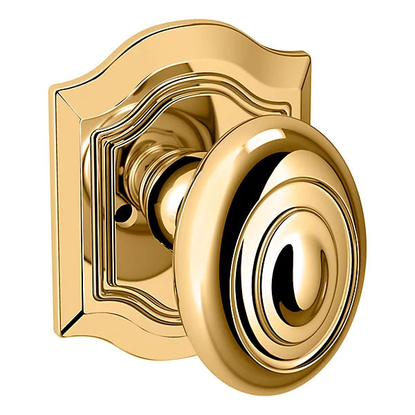 Baldwin - Estate Collection - Knobs & Levers - 5077 Bethpage Door Knob w/ R027 Rose (Pre-Configured)