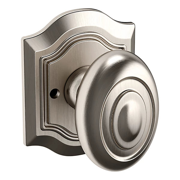 Baldwin - Estate Collection - Knobs & Levers - 5077 Bethpage Door Knob w/ R027 Rose (Pre-Configured)