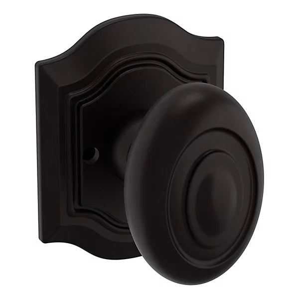 Baldwin - Estate Collection - Knobs & Levers - 5077 Bethpage Door Knob w/ R027 Rose (Pre-Configured)