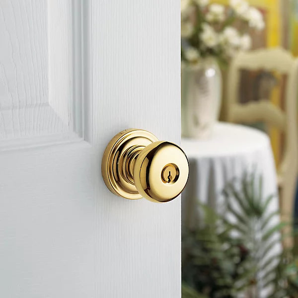 Baldwin - Estate Collection - Keyed Knobs & Levers - 5205 Classic Keyed Door Knob w/ Classic Rose (Pre-Configured)