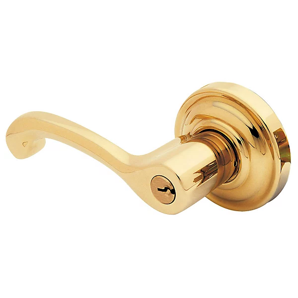 Baldwin - Estate Collection - Keyed Knobs & Levers - 5245 Classic Keyed Door Lever w/ Classic Rose (Pre-Configured)
