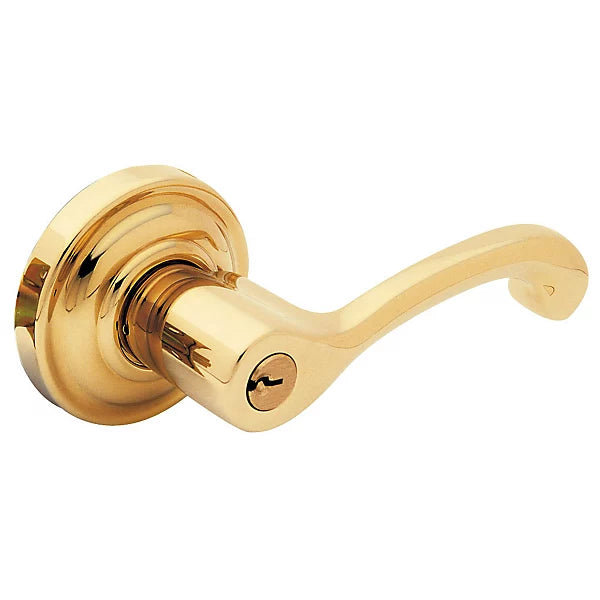 Baldwin - Estate Collection - Keyed Knobs & Levers - 5245 Classic Keyed Door Lever w/ Classic Rose (Pre-Configured)