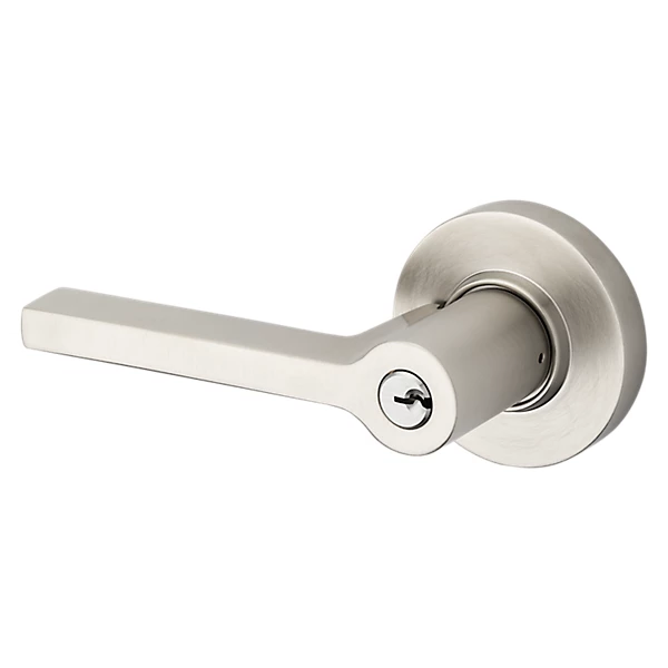 Baldwin - Estate Collection - Keyed Knobs & Levers - 5260 Minneapolis Keyed Door Lever w/ Round Rose (Pre-Configured)