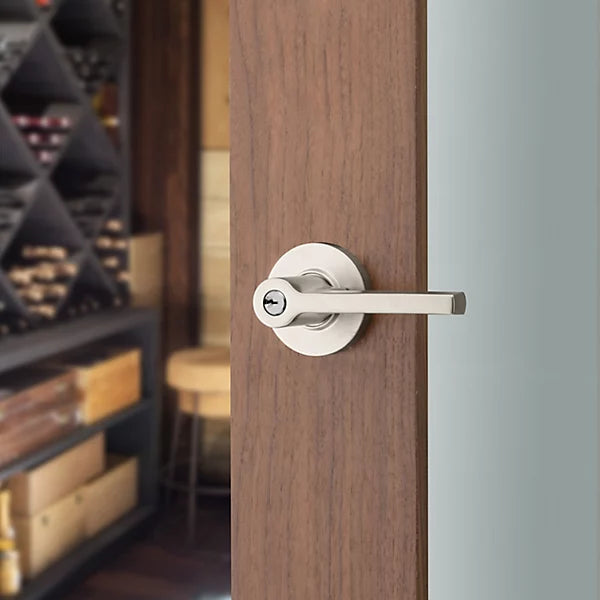 Baldwin - Estate Collection - Keyed Knobs & Levers - 5260 Minneapolis Keyed Door Lever w/ Round Rose (Pre-Configured)