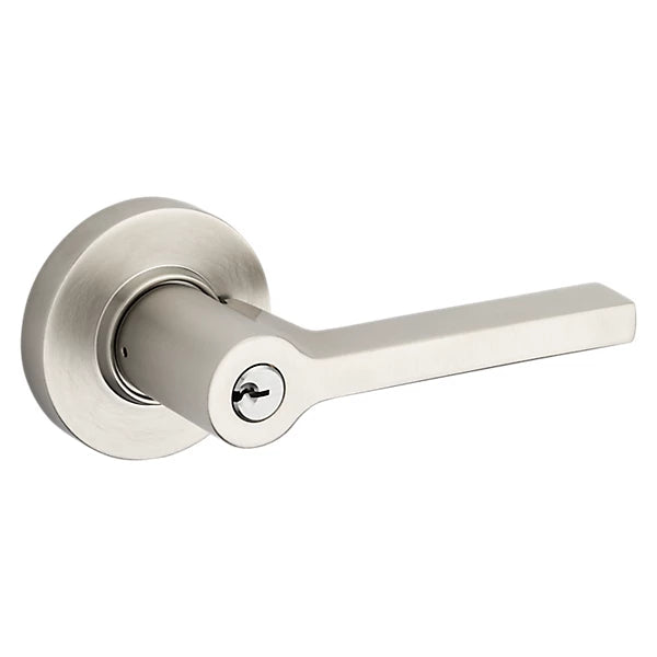 Baldwin - Estate Collection - Keyed Knobs & Levers - 5260 Minneapolis Keyed Door Lever w/ Round Rose (Pre-Configured)